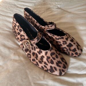 Leopard Print Mary Jane Flats H&M 38 or 7.5